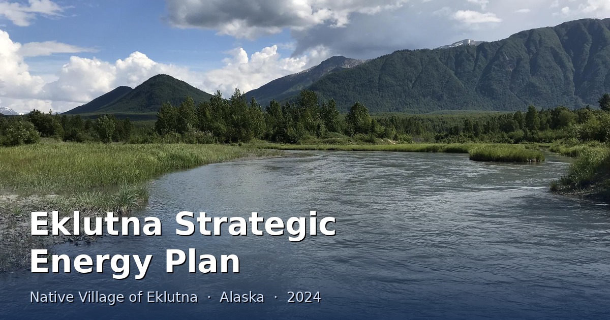 Eklutna Strategic Energy Plan hero — river valley with title overlay